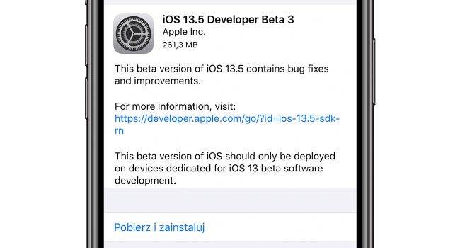 iOS 13.4.5 beta 3