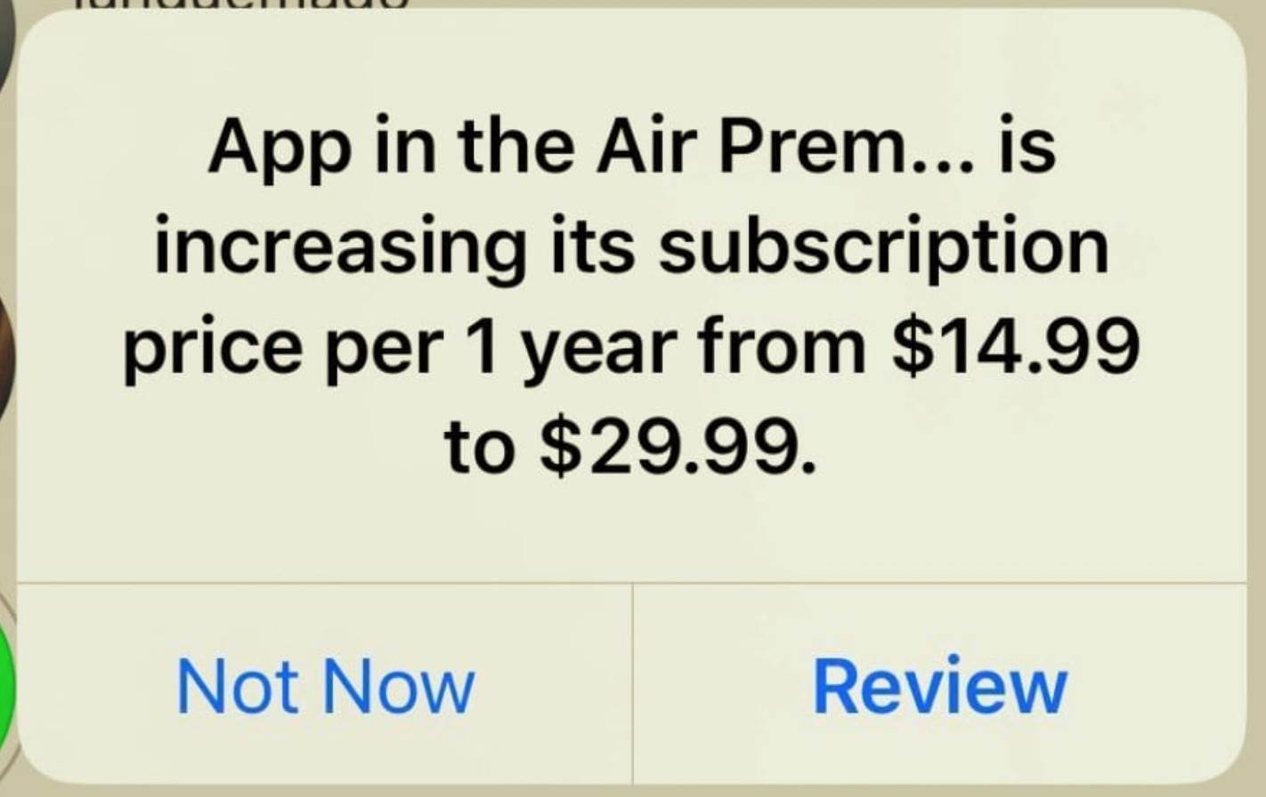 iOS zaczyna ostrzegać użytkowników o wzroście cen w subskrypcjach odnawialnych polecane, ciekawostki subskrypcja, podwyżka ceny, iOS  Firma Apple zaczęła ostrzegać użytkowników o wzroście cen subskrypcji odnawialnej. Nowa funkcja ostrzegania na iOS / iPadOS została po raz pierwszy zauważona przez Federico Viticci, który opublikował również zrzuty ekranu na Twitterze. 1@2x 22