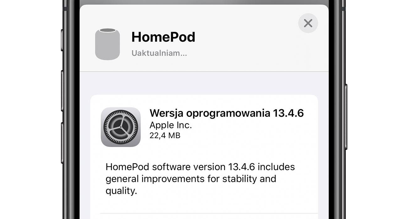 Nowe oprogramowanie 13.4.6 dla HomePod dostępne polecane, ciekawostki nowe oprogramowanie dla HomePod, HomePod, Aktualizacja, 13.4.6  Dzisiaj oprócz iOS 13.5.1 i iPadOS 13.5.1, Apple wypuściło także nowe oprogramowanie dla inteligentnego głośnika HomePod. 13.4.6 HomePod