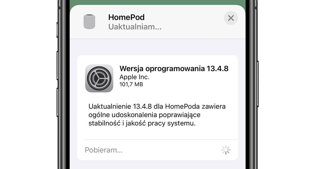 Nowe oprogramowanie 13.4.8 dla HomePod dostępne polecane, ciekawostki nowe oprogramowanie dla HomePod, HomePod, Aktualizacja, 13.4.6  Dzisiaj oprócz iOS 13.6 i iPadOS 13.6, Apple wypuściło także nowe oprogramowanie 13.4.8 dla HomePod. HomePod