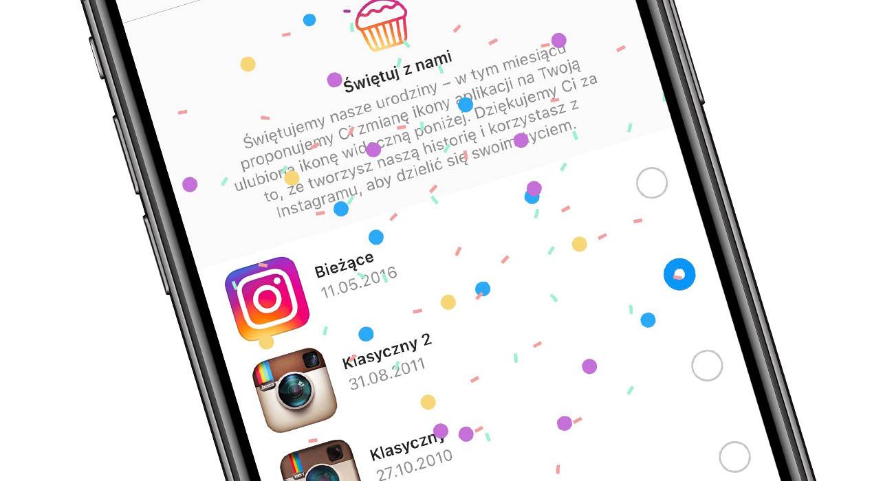 Instagram wprowadza możliwość zmiany ikony aplikacji na iOS ciekawostki   Instagram świętuje swoje urodziny i z tej okazji wprowadza opcję, która ucieszy wielu z Was. Jest to możliwość zmiany ikony aplikacji. Instagram ikona