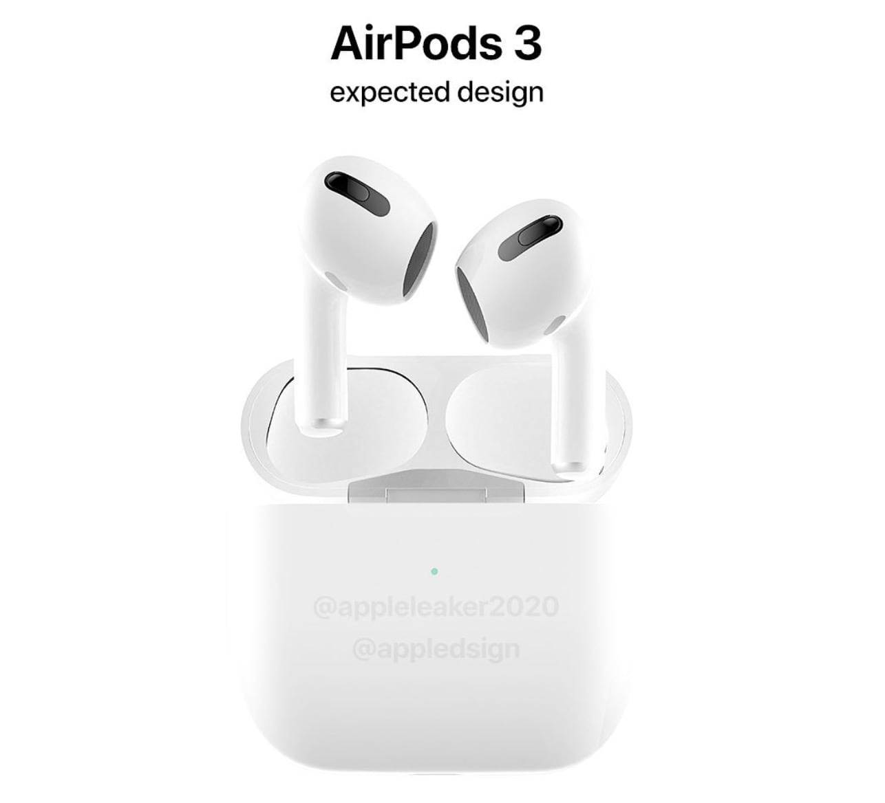 Czy tak będą wyglądać najnowsze Apple AirPods 3? polecane, ciekawostki Premiera, Apple, AirPods 3. generacji, AirPods 3  O AirPods 3 mówi się w sieci już od kilku miesięcy. Nowe słuchawki, które mają być podobne do obecnej wersji Pro mają pojawić się w sprzedaży w przyszłym roku. Jak będą wyglądać? AirPods3 1 1