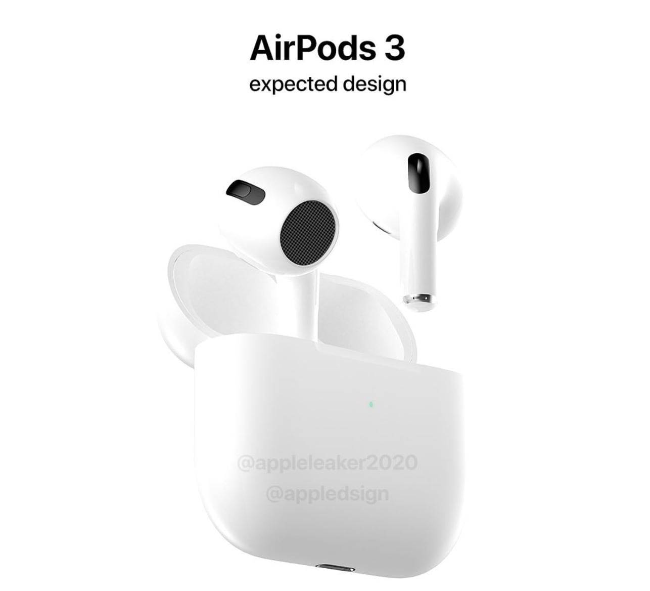 Czy tak będą wyglądać najnowsze Apple AirPods 3? polecane, ciekawostki Premiera, Apple, AirPods 3. generacji, AirPods 3  O AirPods 3 mówi się w sieci już od kilku miesięcy. Nowe słuchawki, które mają być podobne do obecnej wersji Pro mają pojawić się w sprzedaży w przyszłym roku. Jak będą wyglądać? airPods3 2