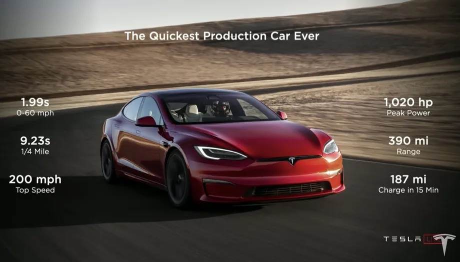 Nowa Tesla Model S Plaid oficjalnie zaprezentowana. Auto przyspiesza do setki w zaledwie 2 sekundy polecane, ciekawostki Wideo, Tesla Model S Plaid, Tesla, Model S Plaid  CEO Tesli, Elon Musk, w końcu pokazał topową wersję flagowego samochodu elektrycznego Model S Plaid, który przyspiesza od 0 do 100 km/hw zaledwie 2 sekundy i jest w stanie przejechać do 630 km bez ładowania. models 2