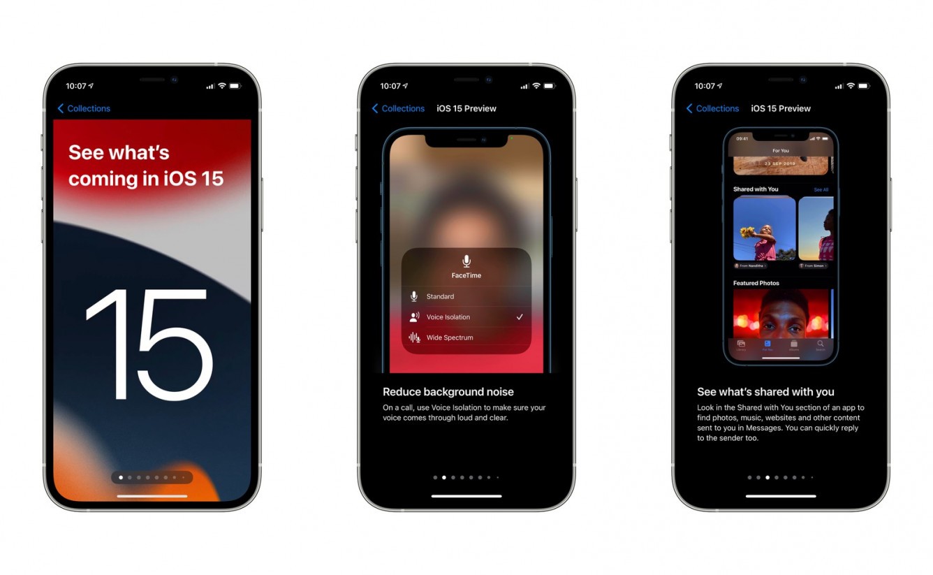 Apple przedstawia nowe funkcje iOS 15 przed zbliżającą się aktualizacją ciekawostki zmiany w ios 15, nowości w iOS 15, iOS 15, co nowego w iOS 15  W oczekiwaniu na zbliżającą się prezentację nowych smartfonów, smartwatchy i słuchawek AirPods, Apple zaczęło wysyłać użytkownikom iPhone'a powiadomienia o innowacjach w iOS 15. ios 15 preview tips 2