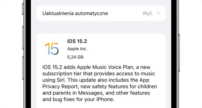 iOS 15.2 - oficjalna i pełna lista zmian ciekawostki oficjlana lista zmian, lista nowosci w iOS 15.2, iOS 15.2, co nowego w iOS 15.2  Oficjalna premiera iOS 15.2 i pozostałych systemów dopiero przed nami, ale już dziś mamy dla Was pełną i oficjalną listę zmian i nowości. jakie pojawią się w najnowszych systemach Apple. iOS15.2 650x350