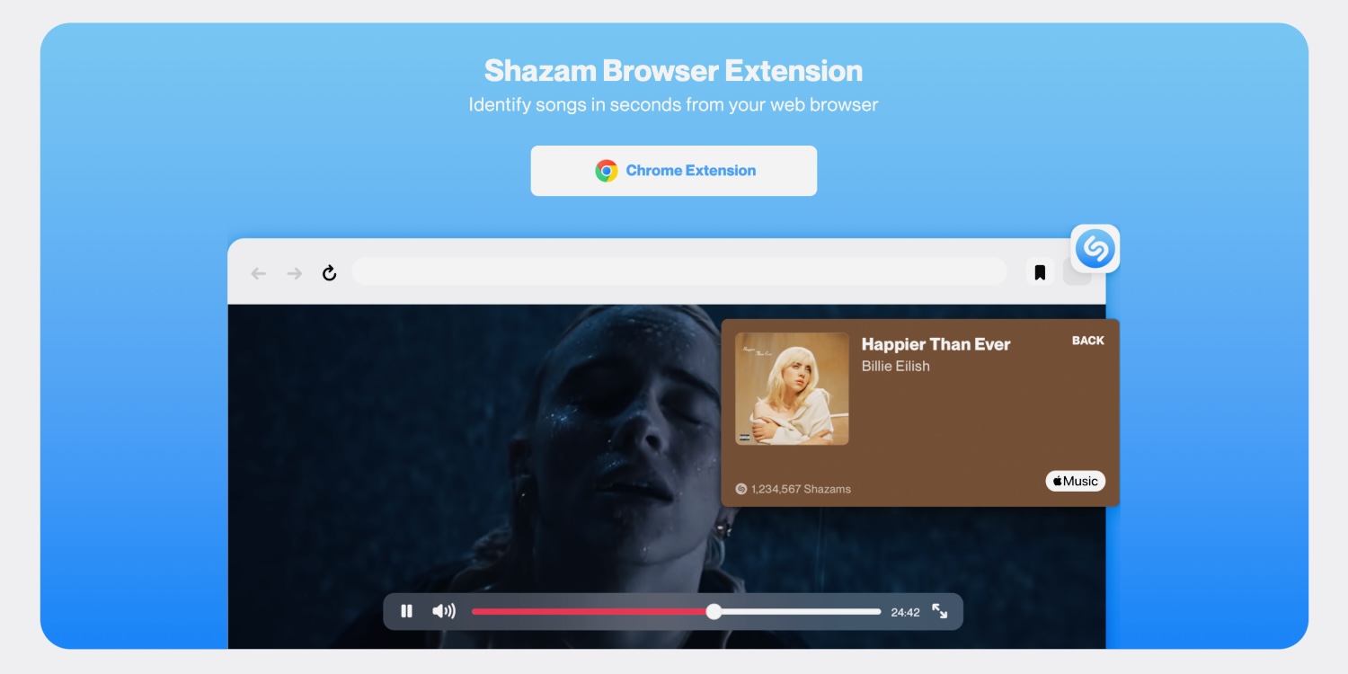 Shazam wypuścił rozszerzenie umożliwiające rozpoznawania muzyki bezpośrednio w przeglądarce ciekawostki shazam na chrome, Shazam, rozszerzenie shazam, Google Chrome  Shazam wypuścił własne rozszerzenie dla Google Chrome, które umożliwia rozpoznawania muzyki bezpośrednio w przeglądarce. shazam1