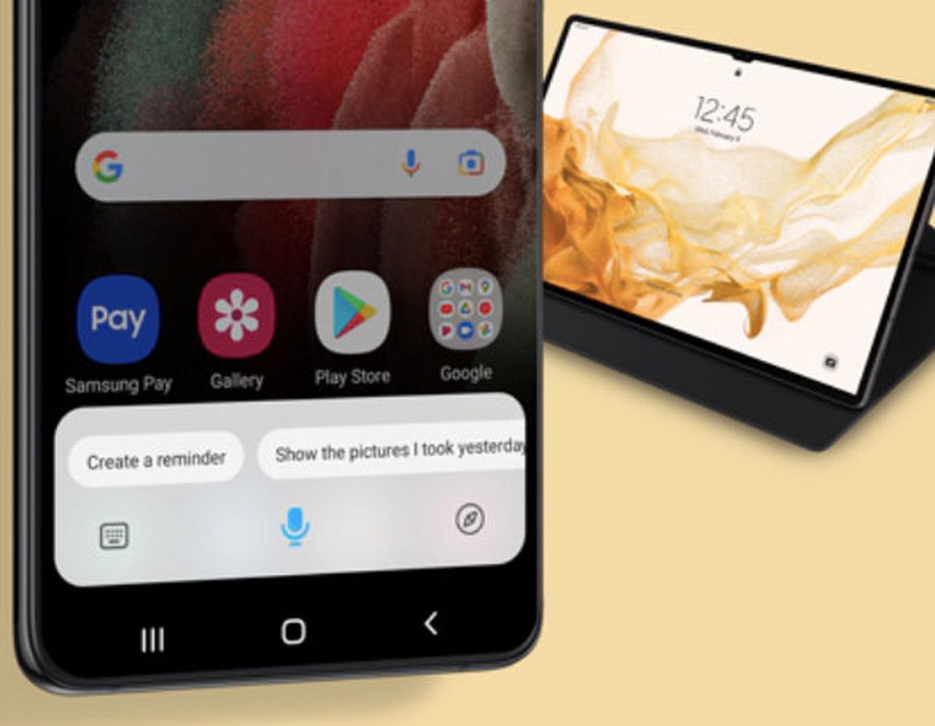 Galaxy Tab S8 Ultra z notchem na pierwszym zdjęciu ciekawostki   Samsung, południowokoreański producent elektroniki, przypadkowo ujawnił nadchodzący flagowy tablet Galaxy Tab S8 Ultra na stronie wsparcia asystenta głosowego Bixby. tabs8ultra