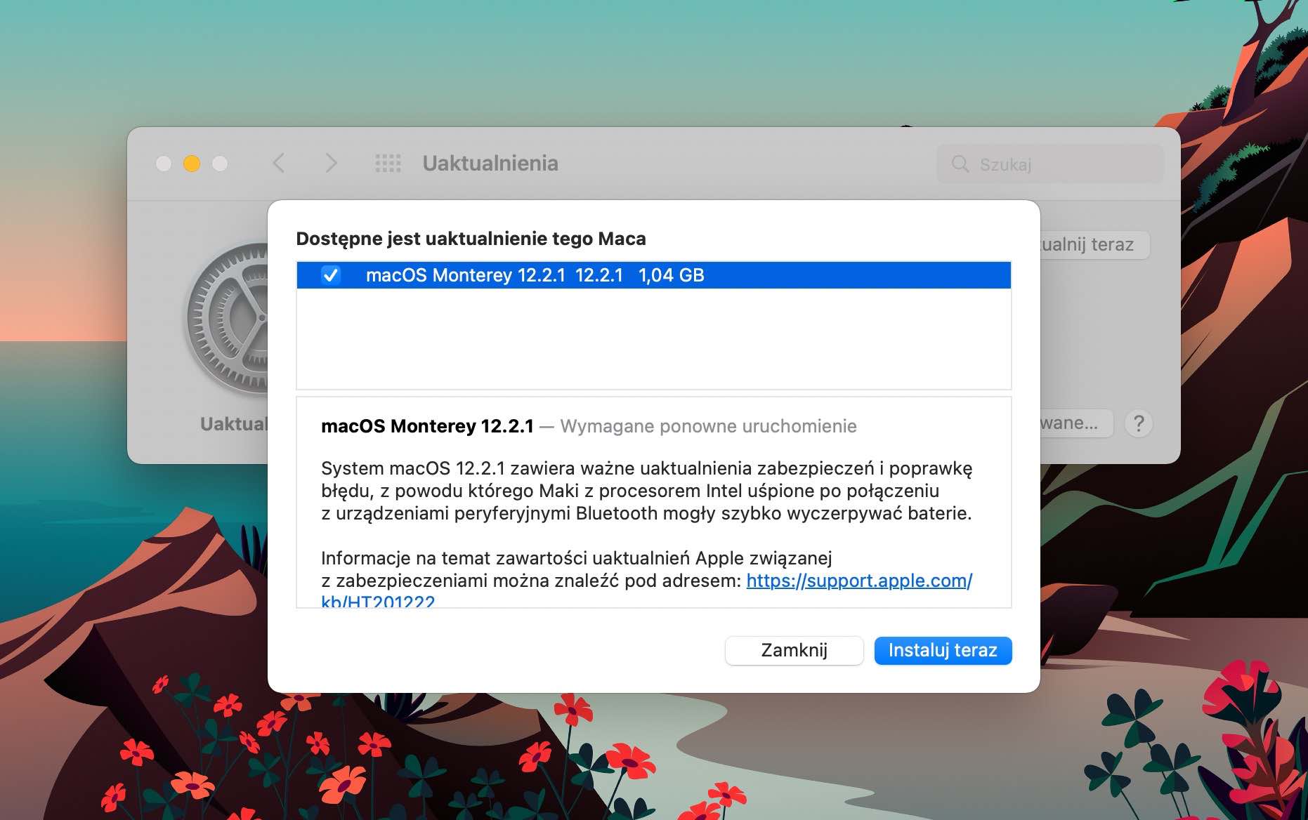macOS Monterey 12.2.1 z poprawkami błędów dostępny ciekawostki macOS Monterey 12.2.1  Dziś oprócz iOS 15.3.1 i iPadOS 15.3.1, Apple wydało także nowa wersję systemu macOS Monterey 12.2.1 Co zostało zmienione?‌ monetery1
