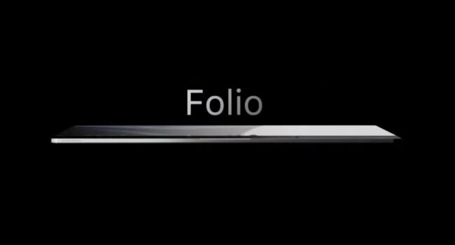 Niesamowita koncepcja MacBooka z elastycznym ekranem ciekawostki macbook z elastycznym ekranem, MacBook  Niedawno, 21 lutego, analityk Display Supply Chain Consultants, Ross Young, ujawnił, że Apple opracowuje MacBooka z elastycznym ekranem. Jak będzie wyglądać takie urządzenie? macbook 650x350