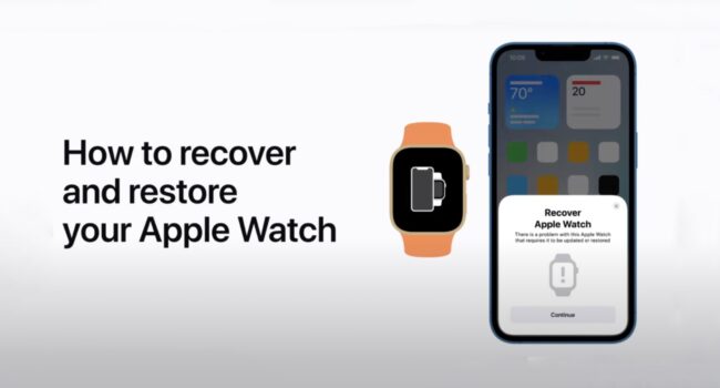 Jak przywrócić oprogramowanie Apple Watch za pomocą iPhone poradniki, ciekawostki Jak przywrócić oprogramowanie Apple Watch za pomocą iPhone  Jak przywrócić oprogramowanie Apple Watch za pomocą iPhone? Firma Apple wydała nową instrukcję wideo pokazującą krok po kroku jak tego dokonać. AppleWatch 650x350