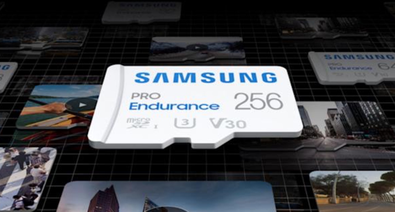 Samsung wypuścił nowe karty pamięci, które mogą nieprzerwanie nagrywać przez 16 lat ciekawostki nowe karty samsunga  Firma Samsung wprowadziła na rynek najdłużej działające karty pamięci microSD Pro Endurance, które umożliwiają nieprzerwane nagrywanie do 16 lat. kartapamieci