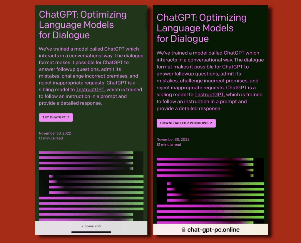 Chcesz pobrać ChatGPT na komputer lub smartfon? Możesz tego żałować ciekawostki oszustwo na ChatGPT, OpenAI, jak działa ChatGPT, co to jest ChatGPT, chatgpt po polsku, chatgpt pl, chatgpt nie działa, chatgpt is at capacity right now, chatgpt api, chatgpt alternatives, ChatGPT, chat gpt co to  W ostatnim czasie w sieci pojawiła się informacja o nowym rodzaju cyberoszustwa związanego z ChatGPT - chatbotem stworzonym przez OpenAI. chatgpt 1