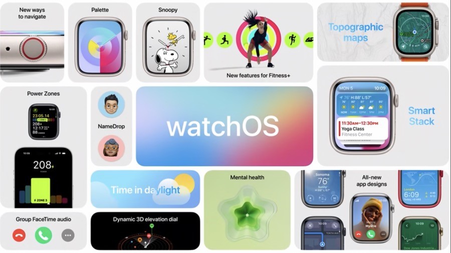 System watchOS 10 oficjalnie zaprezentowany ciekawostki zegarki, zdrowie psychiczne, watchOS 10, tarcza zegarka, System operacyjny, stres, Sport, Premiera, Nowości, nastroj, krótkowzroczność, kondycja fizyczna, interfejs, informacje, ChatGPT Apple, Aplikacje  Firma Apple zaprezentowała najnowszą wersję swojego systemu operacyjnego dla zegarków, watchOS 10. Oto przegląd wszystkich nowości. watchOS 10 3