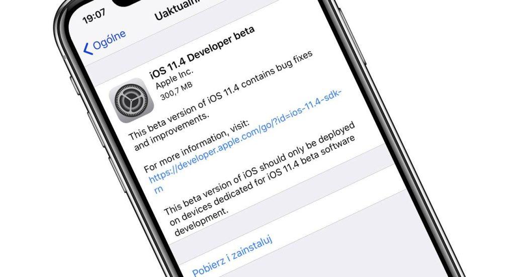 iOS11.4b1 1 1024x551 - iOS 11.4 beta 1 i wszystkie nowości na filmie