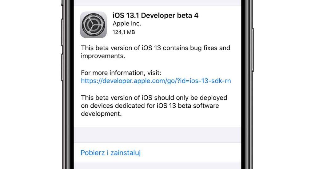 iOS13b4 3 1024x551 - Czwarta zwykła i publiczna beta iPadOS 13.1 oraz iOS 13.1 dostępna dla deweloperów