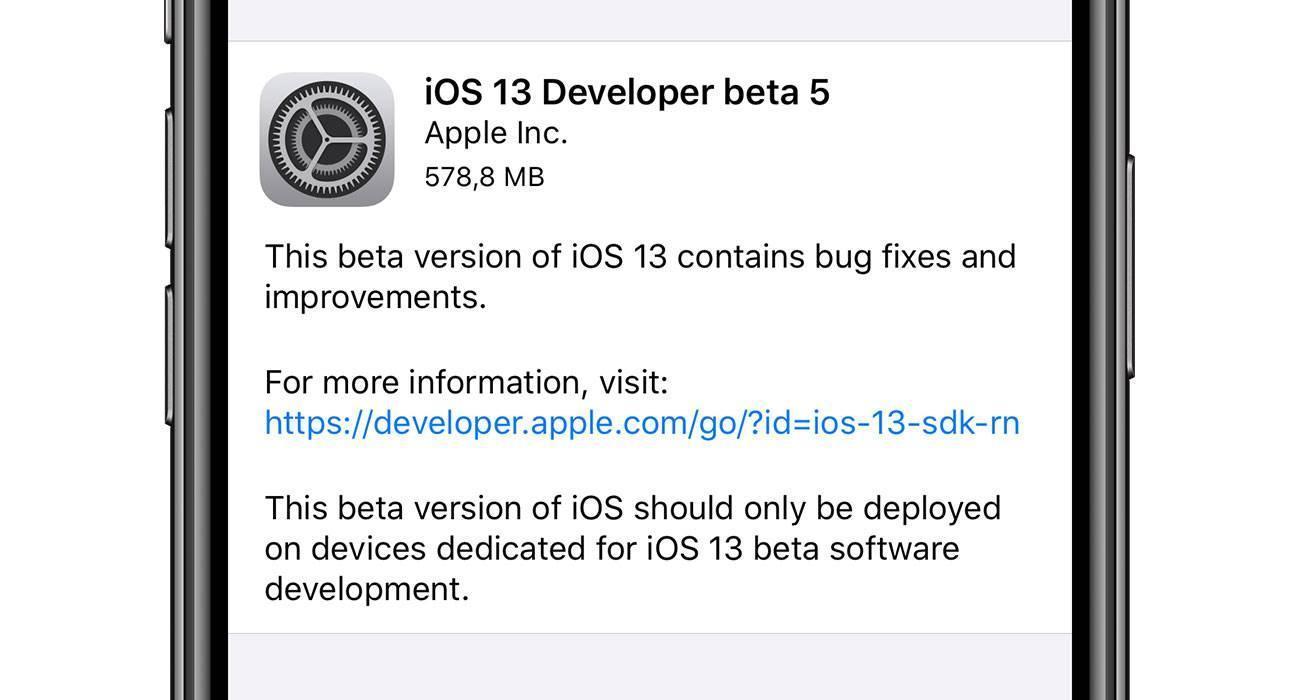 iOS13b5 3 - Piąta beta iOS 13 oraz iPadOS  dostępna do pobrania - lista zmian