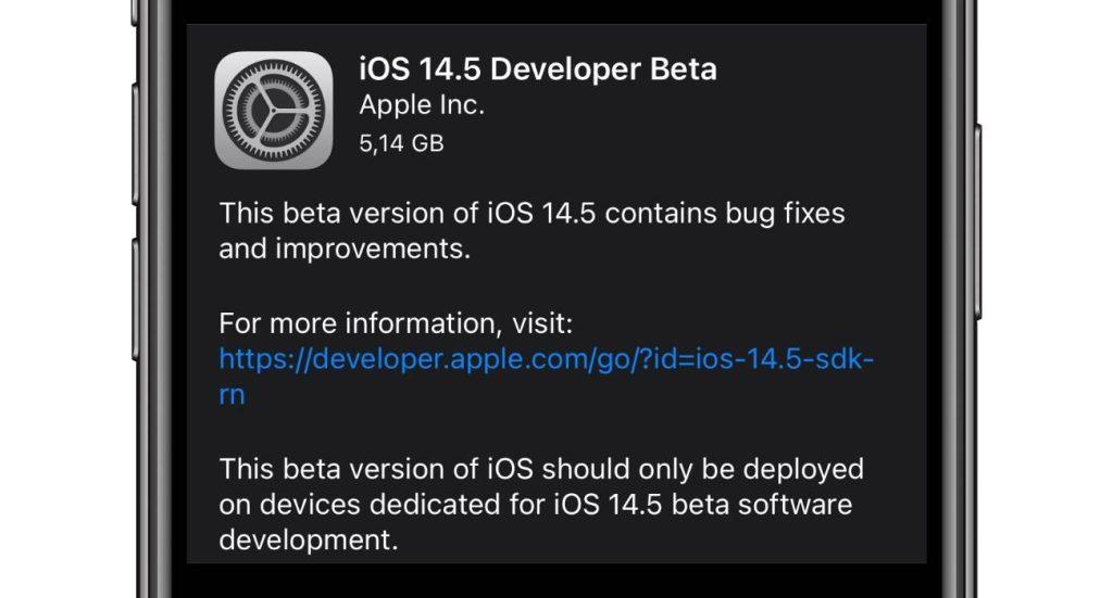 iOS14.5 5 1024x551 - Apple udostępniło deweloperom pierwsze bety iOS 14.5 / iPadOS 14.5 / watchOS 7.4 i tvOS 14.5