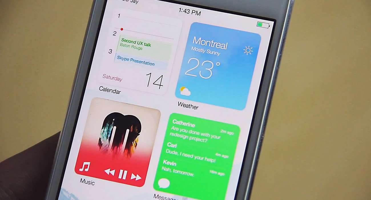 iOS8.onetech.pl 2 3 - iOS 8 - koncept z widgetami