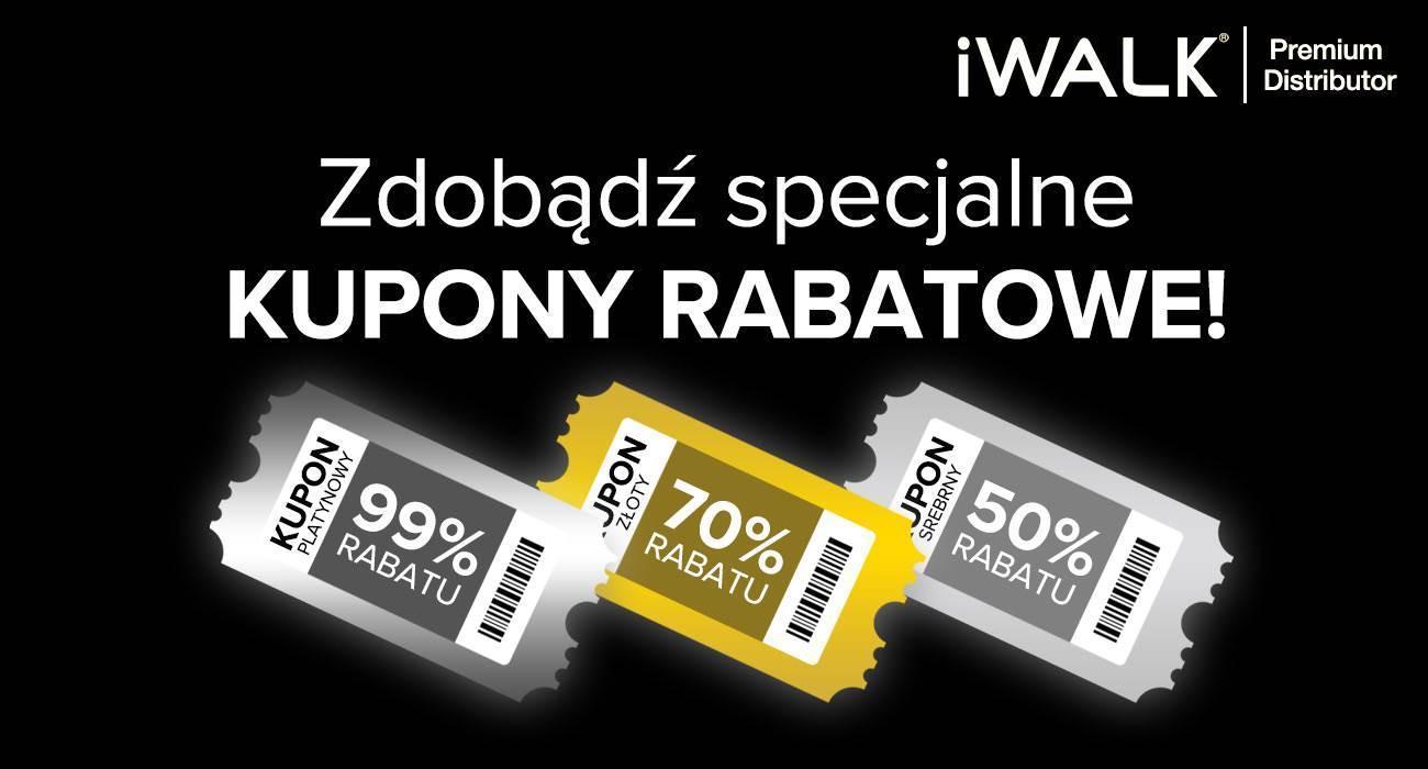 kupon iwalk 1 - Zgarnij specjalne KUPONY RABATOWE -50%, -70%, -99% w sklepie iWALK Polska!
